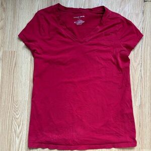 Maternity Classic Red V-Neck Women's Top